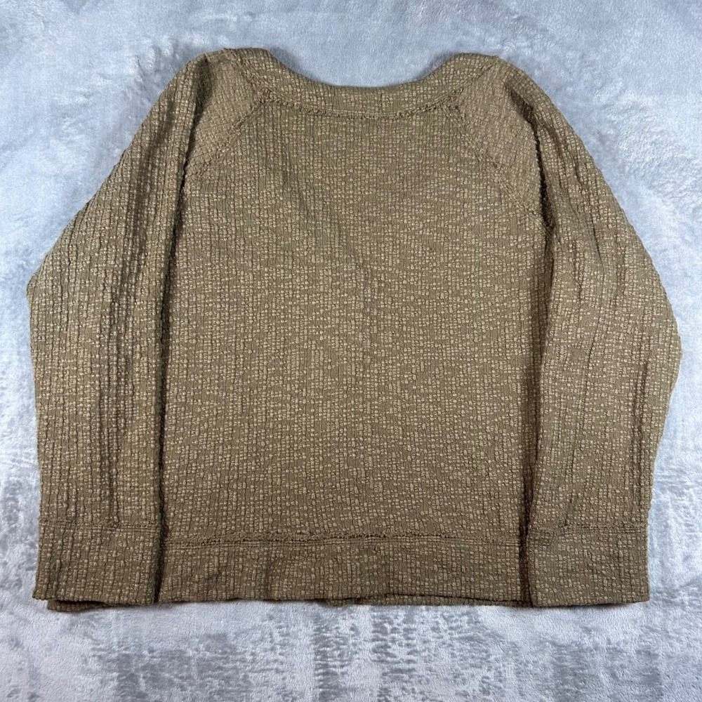 Two by Vince Camuto Cardigan Sweater Womens XXL Green Textured V-Neck Button Up - Picture 2 of 5